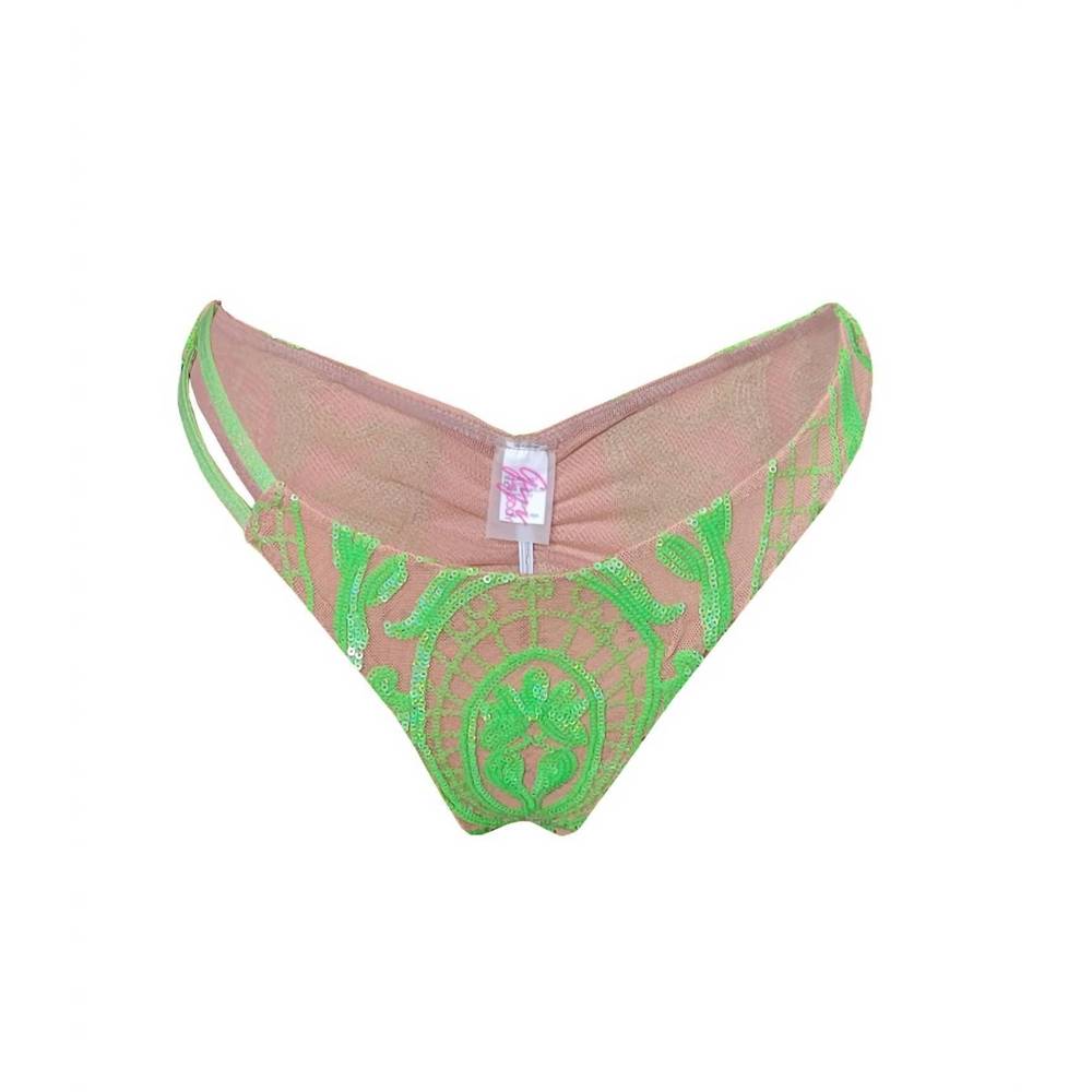 NEW GYV ME BODY women's side hip brazilian bikini in lime